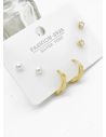 SET DE ARETES X 3 PARES RODIO XUPING /GARANTIZADO