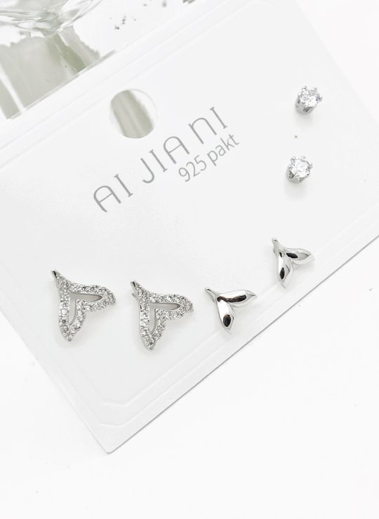 SET DE ARETES X 3 PARES RODIO XUPING /GARANTIZADO