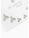 SET DE ARETES X 3 PARES RODIO XUPING /GARANTIZADO
