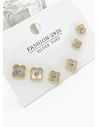 SET DE ARETES X 3 PARES RODIO XUPING /GARANTIZADO