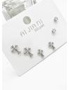 SET DE ARETES X 3 PARES RODIO XUPING /GARANTIZADO