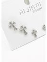 SET DE ARETES X 3 PARES RODIO XUPING /GARANTIZADO