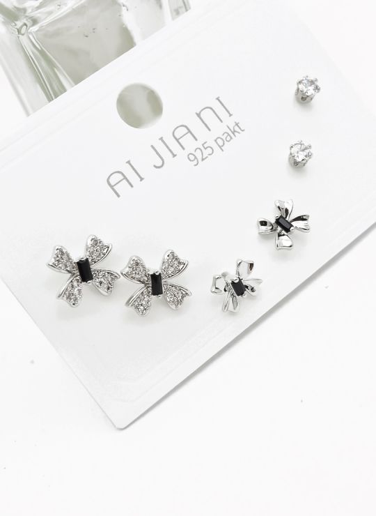 SET DE ARETES X 3 PARES RODIO XUPING /GARANTIZADO