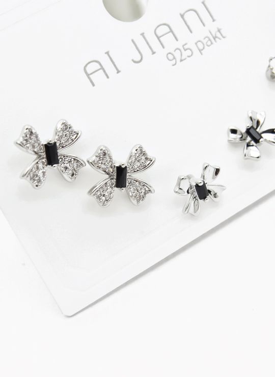 SET DE ARETES X 3 PARES RODIO XUPING /GARANTIZADO