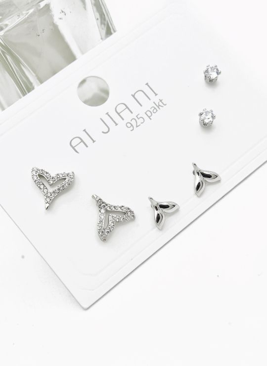 SET DE ARETES X 3 PARES RODIO XUPING /GARANTIZADO