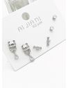 SET DE ARETES X 3 PARES RODIO XUPING /GARANTIZADO
