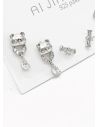 SET DE ARETES X 3 PARES RODIO XUPING /GARANTIZADO