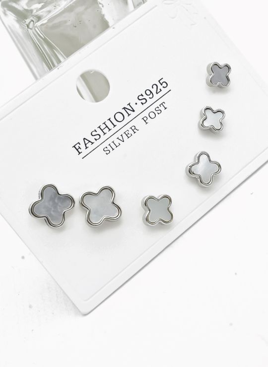SET DE ARETES X 3 PARES RODIO XUPING /GARANTIZADO