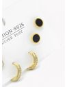 SET DE ARETES X 3 PARES RODIO XUPING /GARANTIZADO