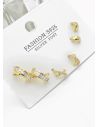 SET DE ARETES X 3 PARES RODIO XUPING /GARANTIZADO