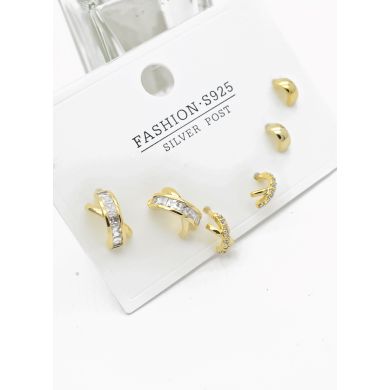 SET DE ARETES X 3 PARES RODIO XUPING /GARANTIZADO