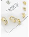 SET DE ARETES X 3 PARES RODIO XUPING /GARANTIZADO