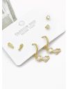 SET DE ARETES X 3 PARES RODIO XUPING /GARANTIZADO