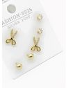 SET DE ARETES X 3 PARES RODIO XUPING /GARANTIZADO
