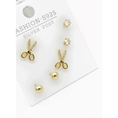 SET DE ARETES X 3 PARES RODIO XUPING /GARANTIZADO