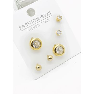 SET DE ARETES X 3 PARES RODIO XUPING /GARANTIZADO