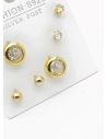 SET DE ARETES X 3 PARES RODIO XUPING /GARANTIZADO