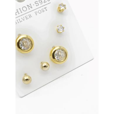 SET DE ARETES X 3 PARES RODIO XUPING /GARANTIZADO
