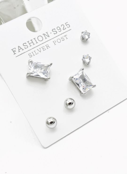 SET DE ARETES X 3 PARES RODIO XUPING /GARANTIZADO