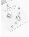 SET DE ARETES X 3 PARES RODIO XUPING /GARANTIZADO