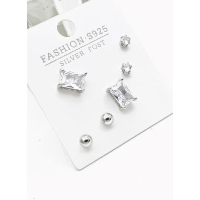 SET DE ARETES X 3 PARES RODIO XUPING /GARANTIZADO