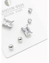 SET DE ARETES X 3 PARES RODIO XUPING /GARANTIZADO