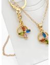 SET DE COLLAR Y DIJE EN RODIO CON MICROCIRCIONES/XUPING