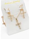 SET DE COLLAR Y DIJE EN RODIO CON MICROCIRCIONES/XUPING