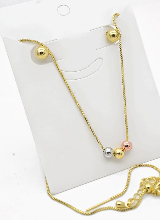 SET DE COLLAR Y DIJE EN RODIO CON MICROCIRCIONES/XUPING