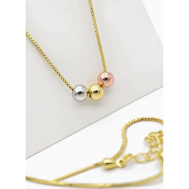 SET DE COLLAR Y DIJE EN RODIO CON MICROCIRCIONES/XUPING