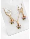 SET DE COLLAR Y DIJE EN RODIO CON MICROCIRCIONES/XUPING