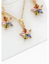 SET DE COLLAR Y DIJE EN RODIO CON MICROCIRCIONES/XUPING
