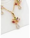 SET DE COLLAR Y DIJE EN RODIO CON MICROCIRCIONES/XUPING