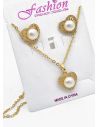 SET DE COLLAR Y DIJE EN RODIO CON MICROCIRCIONES/XUPING