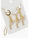 SET DE COLLAR Y DIJE EN RODIO CON MICROCIRCIONES/XUPING