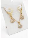 SET DE COLLAR Y DIJE EN RODIO CON MICROCIRCIONES/XUPING