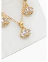 SET DE COLLAR Y DIJE EN RODIO CON MICROCIRCIONES/XUPING