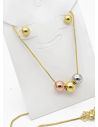 SET DE COLLAR Y DIJE EN RODIO CON MICROCIRCIONES