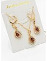SET DE COLLAR Y DIJE EN RODIO CON MICROCIRCIONES