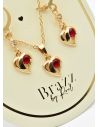 SET DE COLLAR Y DIJE EN RODIO CON MICROCIRCIONES