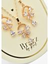 SET DE COLLAR Y DIJE EN RODIO CON MICROCIRCIONES
