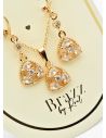 SET DE COLLAR Y DIJE EN RODIO CON MICROCIRCIONES