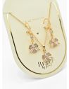 SET DE COLLAR Y DIJE EN RODIO CON MICROCIRCIONES