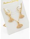 SET DE COLLAR Y DIJE EN RODIO CON MICROCIRCIONES
