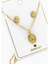 SET DE COLLAR Y DIJE EN RODIO CON MICROCIRCIONES