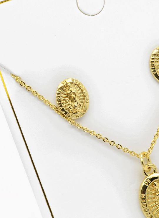 SET DE COLLAR Y DIJE EN RODIO CON MICROCIRCIONES