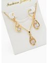 SET DE COLLAR Y DIJE EN RODIO CON MICROCIRCIONES
