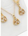 SET DE COLLAR Y DIJE EN RODIO CON MICROCIRCIONES