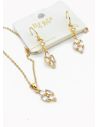 SET DE COLLAR Y DIJE EN RODIO CON MICROCIRCIONES