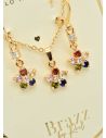 SET DE COLLAR Y DIJE EN RODIO CON MICROCIRCIONES